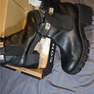 Black Ankle Boots with Embellishments